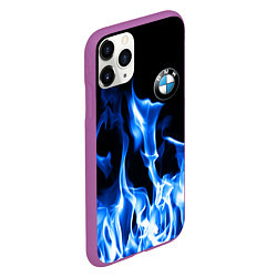 Чехол iPhone 11 Pro матовый BMW fire, цвет: 3D-фиолетовый — фото 2