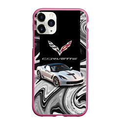 Чехол iPhone 11 Pro матовый Chevrolet Corvette - Motorsport - Racing team