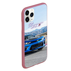 Чехол iPhone 11 Pro матовый Chevrolet Camaro ZL 1 - Motorsport, цвет: 3D-малиновый — фото 2
