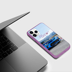 Чехол iPhone 11 Pro матовый Chevrolet Camaro ZL 1 - Motorsport, цвет: 3D-фиолетовый — фото 2