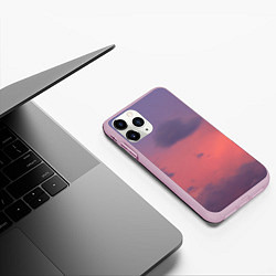 Чехол iPhone 11 Pro матовый Розовая туча, цвет: 3D-розовый — фото 2