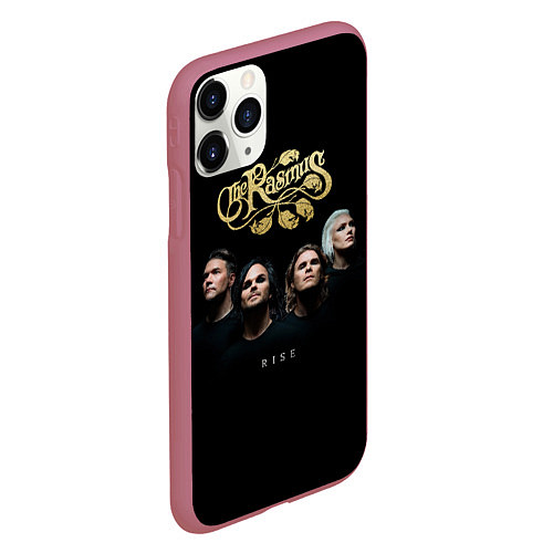 Чехол iPhone 11 Pro матовый The Rasmus rise / 3D-Малиновый – фото 2