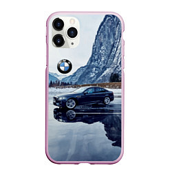 Чехол iPhone 11 Pro матовый БМВ у горного озера
