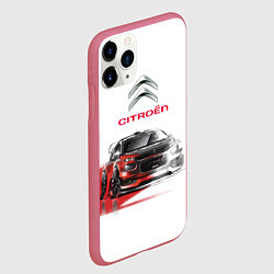 Чехол iPhone 11 Pro матовый Ситроен спорт - эскиз, цвет: 3D-малиновый — фото 2