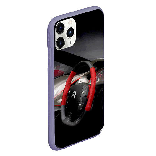 Чехол iPhone 11 Pro матовый Ситроен - салон - Steering wheel / 3D-Серый – фото 2