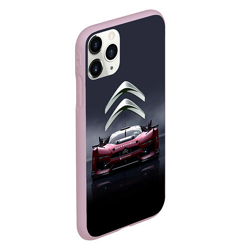 Чехол iPhone 11 Pro матовый Citroen - Racing team - Motorsport / 3D-Розовый – фото 2