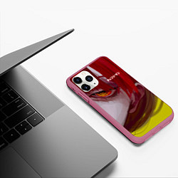 Чехол iPhone 11 Pro матовый Человек-бензопила взгляд Макимы, цвет: 3D-малиновый — фото 2