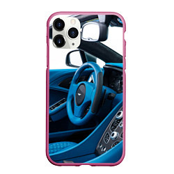 Чехол iPhone 11 Pro матовый Aston Martin Vanquish Volante - salon - cabriolet, цвет: 3D-малиновый