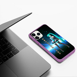 Чехол iPhone 11 Pro матовый Хацунэ Мику - вокалоид, цвет: 3D-фиолетовый — фото 2