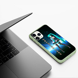 Чехол iPhone 11 Pro матовый Хацунэ Мику - вокалоид, цвет: 3D-салатовый — фото 2