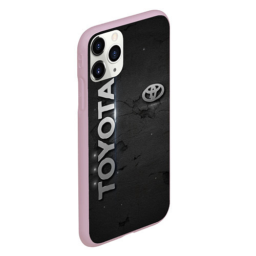 Чехол iPhone 11 Pro матовый Toyota cracks / 3D-Розовый – фото 2