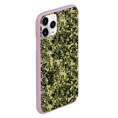Чехол iPhone 11 Pro матовый Камуфляж Flecktarn Jeitai / 3D-Розовый – фото 2