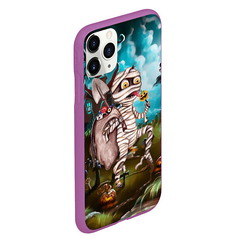 Чехол iPhone 11 Pro матовый Мумия / 3D-Фиолетовый – фото 2