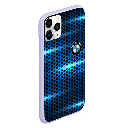 Чехол iPhone 11 Pro матовый BMW texture / 3D-Светло-сиреневый – фото 2