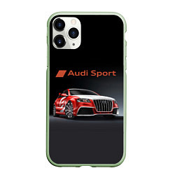 Чехол iPhone 11 Pro матовый Audi sport - racing team, цвет: 3D-салатовый