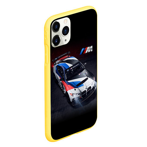Чехол iPhone 11 Pro матовый BMW M4 GT4 - M Performance - Motorsport / 3D-Желтый – фото 2