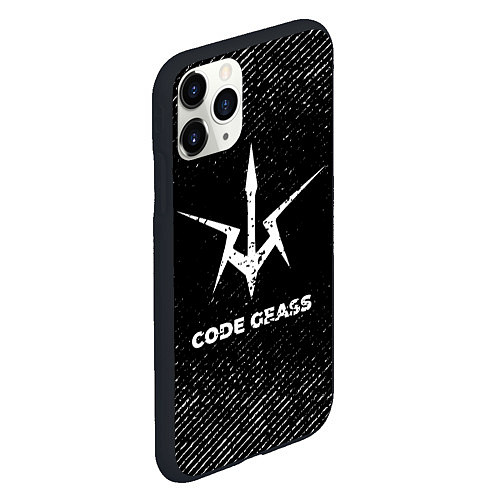 Чехол iPhone 11 Pro матовый Code Geass с потертостями на темном фоне / 3D-Черный – фото 2