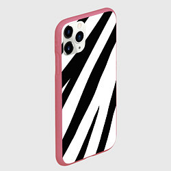 Чехол iPhone 11 Pro матовый Камуфляж зебры, цвет: 3D-малиновый — фото 2