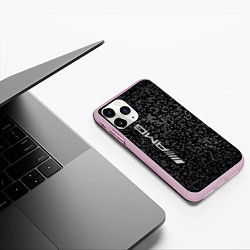 Чехол iPhone 11 Pro матовый AMG - pattern - minimalism, цвет: 3D-розовый — фото 2