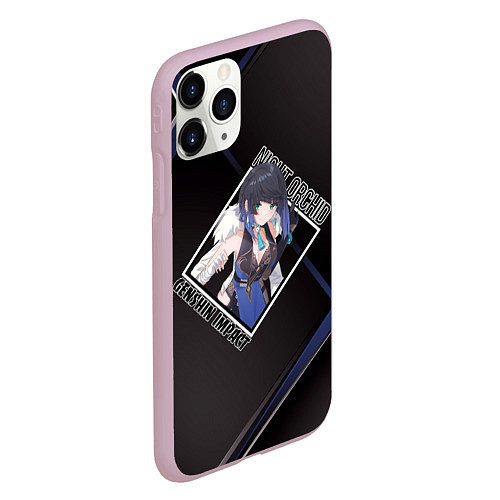 Чехол iPhone 11 Pro матовый Е Лань в ромбе / 3D-Розовый – фото 2