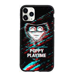 Чехол iPhone 11 Pro матовый Poppy Playtime в стиле glitch и баги графики на те, цвет: 3D-черный