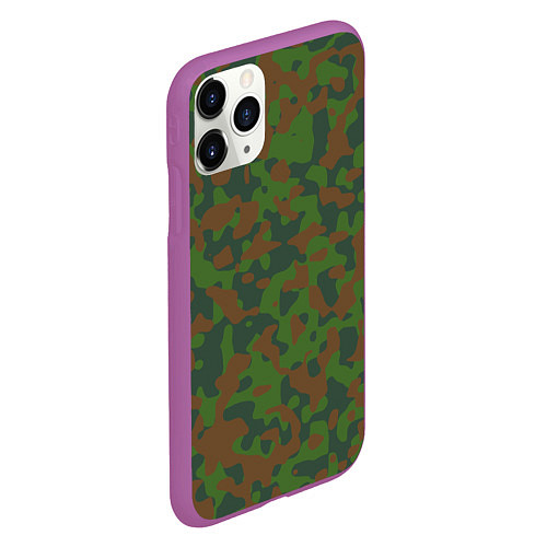 Чехол iPhone 11 Pro матовый Камуфляж WW2 Soviet / 3D-Фиолетовый – фото 2