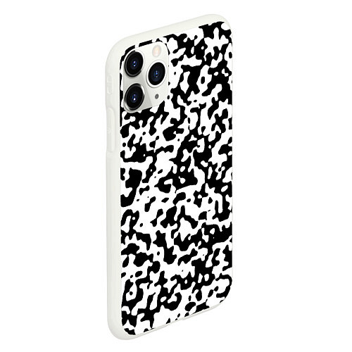 Чехол iPhone 11 Pro матовый Камуфляж Cowskin мелкий / 3D-Белый – фото 2