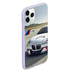 Чехол iPhone 11 Pro матовый Спортивная бэха на гоночной трассе, цвет: 3D-светло-сиреневый — фото 2