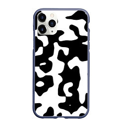 Чехол iPhone 11 Pro матовый Камуфляж Cowskin крупный, цвет: 3D-серый