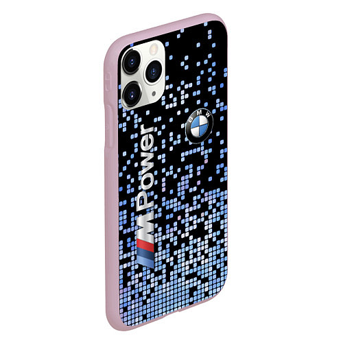 Чехол iPhone 11 Pro матовый BMW - M Power - pattern / 3D-Розовый – фото 2