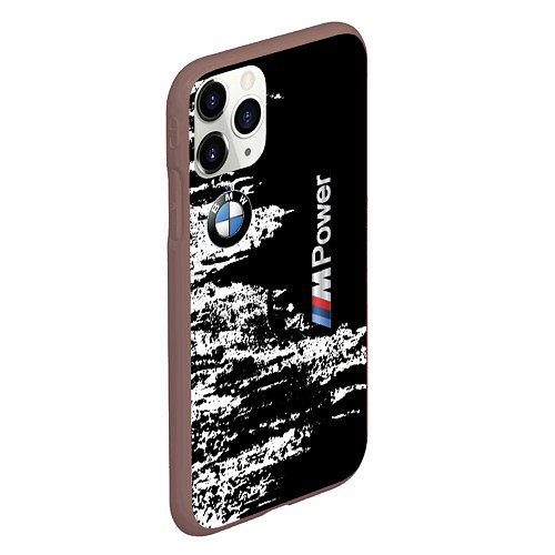 Чехол iPhone 11 Pro матовый BMW M Power - pattern / 3D-Коричневый – фото 2