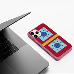 Чехол iPhone 11 Pro матовый Луффи One Piece - Вано, цвет: 3D-малиновый — фото 2