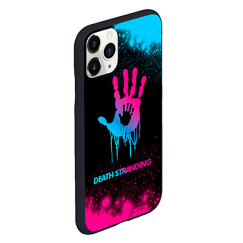 Чехол iPhone 11 Pro матовый Death Stranding - neon gradient / 3D-Черный – фото 2