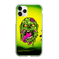 Чехол iPhone 11 Pro матовый Монстр - лизун, цвет: 3D-салатовый