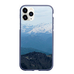 Чехол iPhone 11 Pro матовый Кавказские горы, цвет: 3D-серый