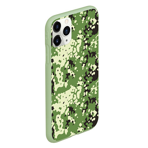 Чехол iPhone 11 Pro матовый Камуфляж Flectar-D / 3D-Салатовый – фото 2