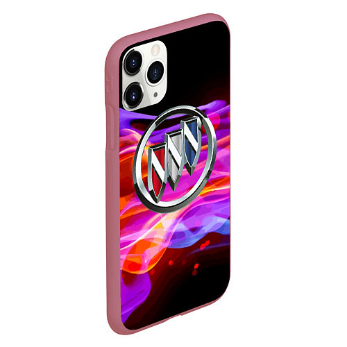 Чехол iPhone 11 Pro матовый Buick - emblem - element / 3D-Малиновый – фото 2