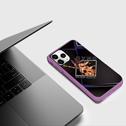 Чехол iPhone 11 Pro матовый Сайно в ромбе, цвет: 3D-фиолетовый — фото 2
