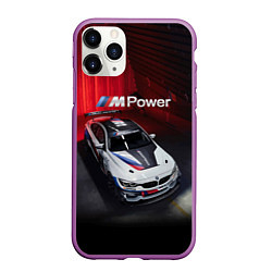 Чехол iPhone 11 Pro матовый BMW M4 GT4 - Motorsport, цвет: 3D-фиолетовый