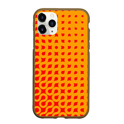 Чехол iPhone 11 Pro матовый Оранжевая абстракция, цвет: 3D-коричневый