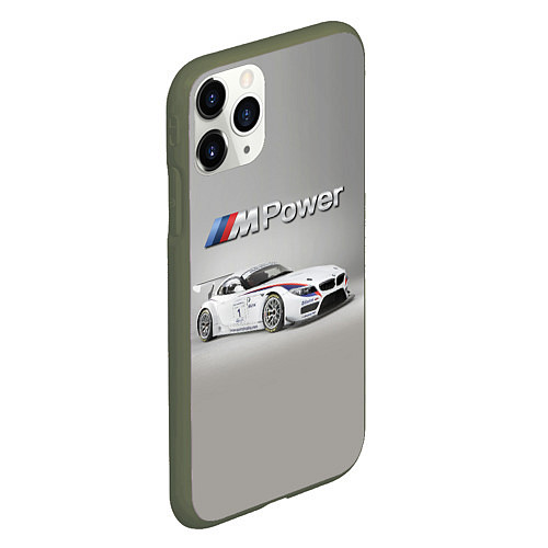 Чехол iPhone 11 Pro матовый BMW Z4 GT3 - Motorsport - racing team / 3D-Темно-зеленый – фото 2