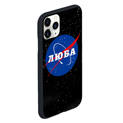 Чехол iPhone 11 Pro матовый Люба Наса космос / 3D-Черный – фото 2