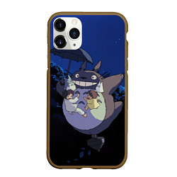 Чехол iPhone 11 Pro матовый Night flight Totoro, цвет: 3D-коричневый