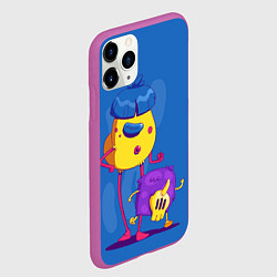 Чехол iPhone 11 Pro матовый Чудики-монстрики, цвет: 3D-фиолетовый — фото 2