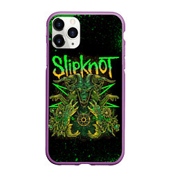 Чехол iPhone 11 Pro матовый Slipknot green satan