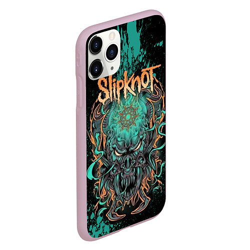 Чехол iPhone 11 Pro матовый Slipknot monster / 3D-Розовый – фото 2