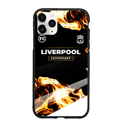 Чехол iPhone 11 Pro матовый Liverpool legendary sport fire, цвет: 3D-черный