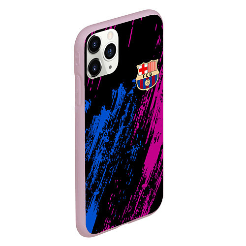 Чехол iPhone 11 Pro матовый Фк барса / 3D-Розовый – фото 2