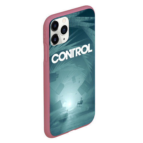 Чехол iPhone 11 Pro матовый Аномалия в бюро / 3D-Малиновый – фото 2