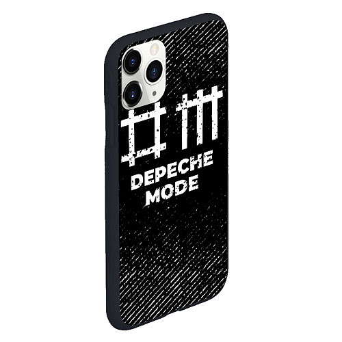 Чехол iPhone 11 Pro матовый Depeche Mode с потертостями на темном фоне / 3D-Черный – фото 2